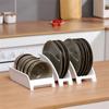 Porte-rangement pour assiettes et bols en plastique Étagère organisatrice de cuisine ventilée Anti-déformation Étagère d'égouttage pour ustensiles de cuisine et vaisselle Fourniture de cuisine