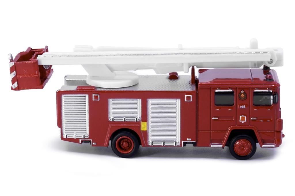 Tiny City Hasičský hydraulický plošinový hasičský vůz Odlévaný model auta 1/100 č.05 (F58)