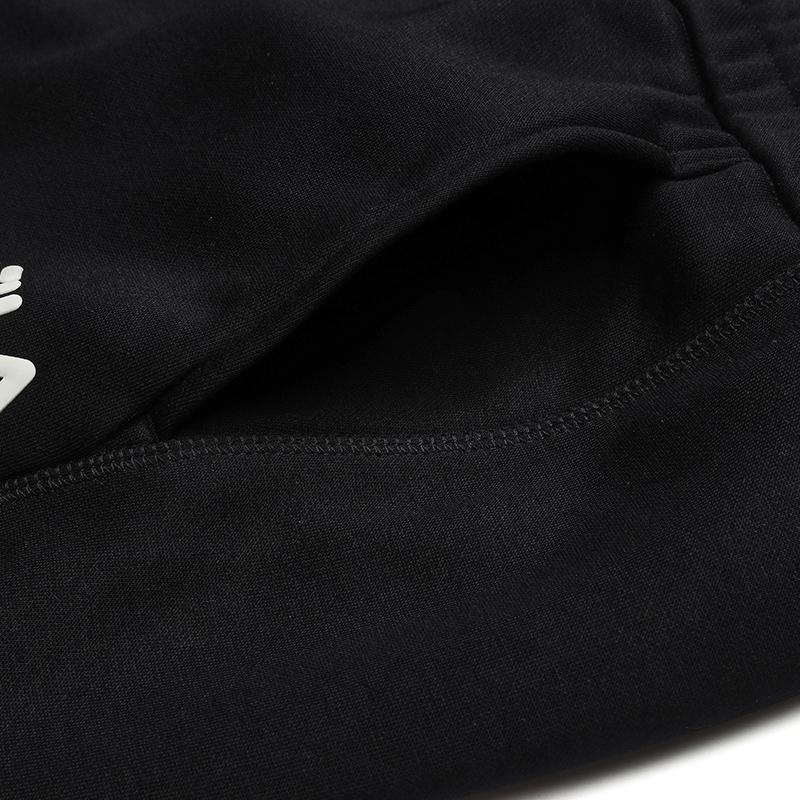 FILA Original Drawstring Womens Fleece Pants Fashion Simple Warm Dirt Resistant Loose Straight Casual Pants Women pants F51W549602FBK