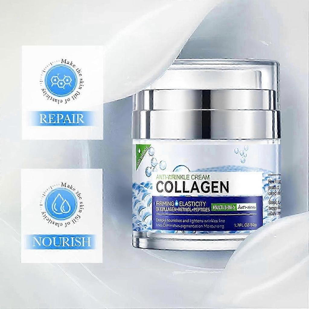 Collagen Anti-Aging Cream, Anti-Aging and Regenerating Moisturizing Facial Cream, Collagen Anti-Aging Moisturiser, Tightens the Skin