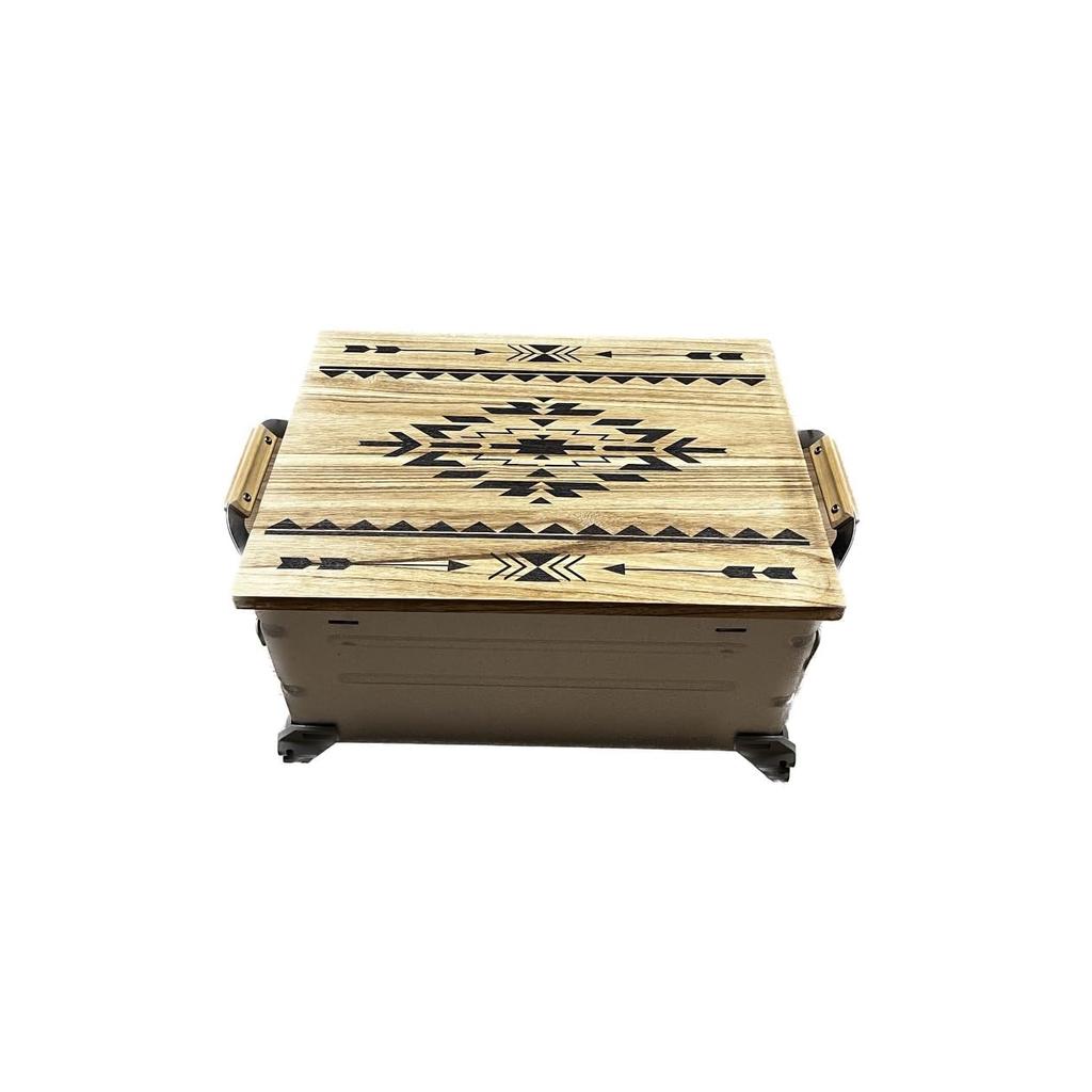 Outdoor Thin Shelf Container 25" Top, Original Snow Peak Ortega Pattern, Handmade, Camping, Outdoor