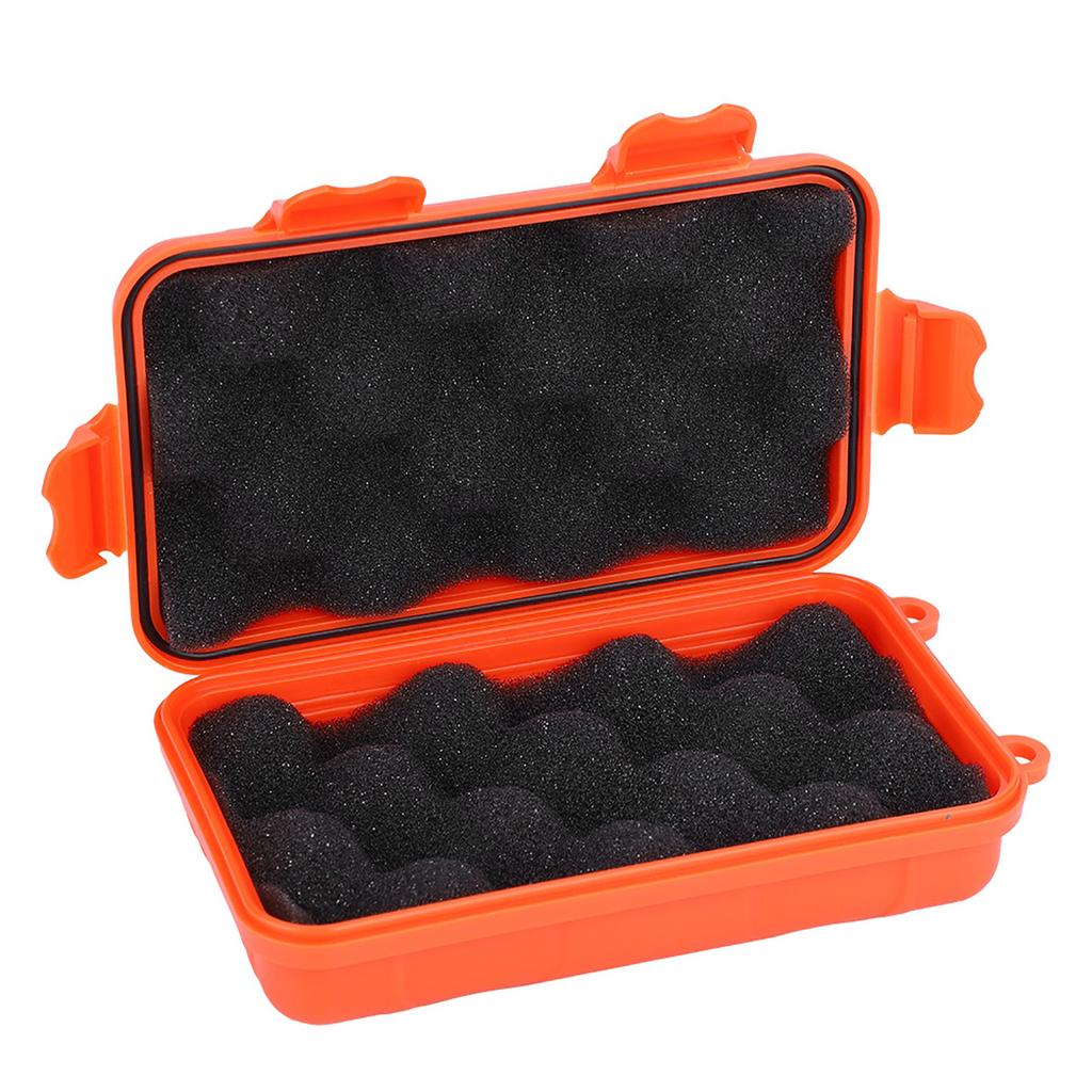 EDC Outdoor Survival Waterproof Equipment Sealed Box Dustproof Pressure Proof (Orange Big)