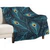 Feather Fantasy. Peacock Feathers Throw Blanket Thins Decoratives Single Valentine Gift Ideas Decorative Sofa Bed Blankets