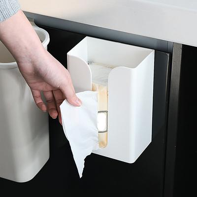 1 ks Nástěnná krabice na toaletní papír, úložný box na toaletní papír, bez děrování, zavěšený dnem vzhůru, držák na kuchyňské papírové utěrky