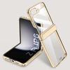 With Tempered Glass 6D Plating Protective Case For Samsung Galaxy Z Flip 6 5 4 3 Z Flip6 Flip5 Spring Hinge Camera Hard PC Cover