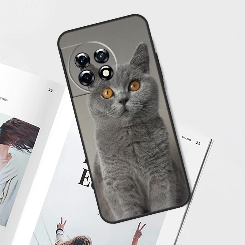 British Shorthair Cat Case For OnePlus Nord CE 5 3 4 Lite N20 N30 OnePlus 15 13 12 11 9 10 Pro 13T 13R 10T Cover