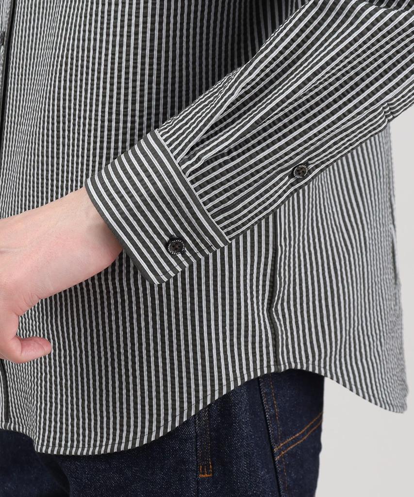 Takeo Kikuchi Casual Antibacterial and Seasonless Seersucker Jersey Light Beige Size 03 07081506 Shirt, Odor-Resistant, Shirt, Men's, (051), (L),