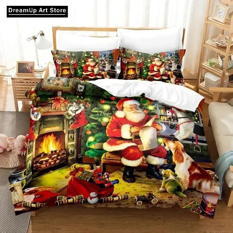 3D Printed Christmas Bedding Set Duvet Cover Bedroom Comforter Covers Single Twin King Size Quilt Cover Home