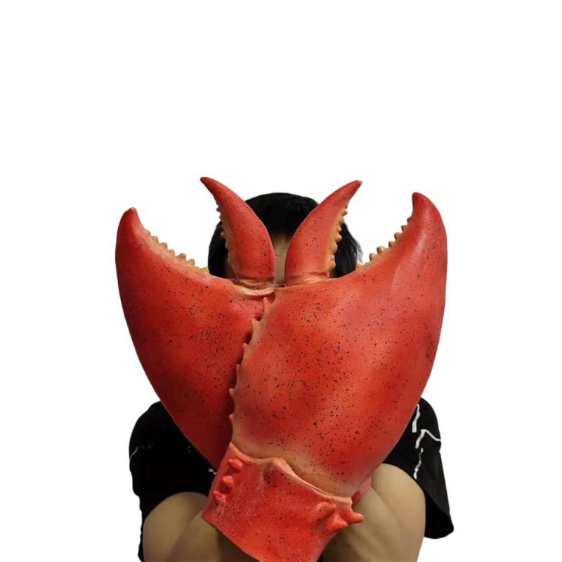Lobster Mask Latex Headgear Cosplay Prop Halloween Kids Party Dress Up