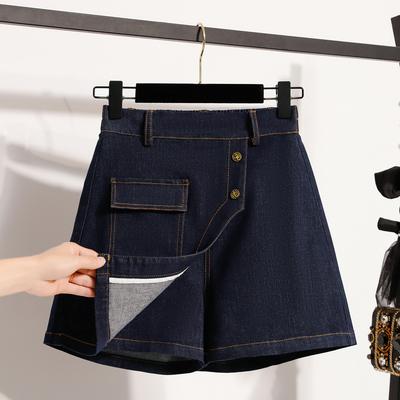 DIMANAF Plus Size Dames Jeans 2025 Shorts Broeken Culottes Zomer Los Kort Basic Hoge Taille Effen Broek Elastische Taille