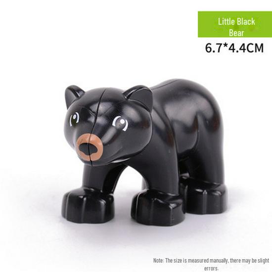 Lego-Compatible Large Animal Accessories Building Blocks for Kids' Prairie, Ocean, Jungle Simulations, Ages 3+