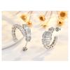 Snake Shape Zircon Stud Earrings Personalized Niche Luxury Jewelry For Women