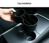 TPE Water Bottle Holders: Fits 21 Tesla Model 3 Y Models, Dual Slots for Efficient Storage and Organization.