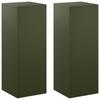 Plant Stand 2 Pcs Olive Green 30 X 30 X 80 Cm Steel