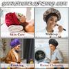 Satin Wide Brim Nightcap Silky Bonnet Hair Wrap for Sleeping Sleep Cap With Elastic Soft Band Styling Cap Hair Wrapping Tool liu