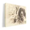 Art 420mm x Wall Wooden Stylish Interior Animal Panel, Painting, Decoration, igsticker, 297mm, A3, Photo, Hanging, Frame, Decor, 023215, Dog, Sepia,