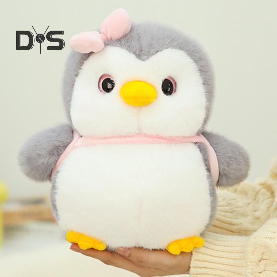 Plyšová panenka tučňák pro dívky a chlapce, měkké plyšové zvířátko rozkošný tučňák, dekorativní vánoční dárky