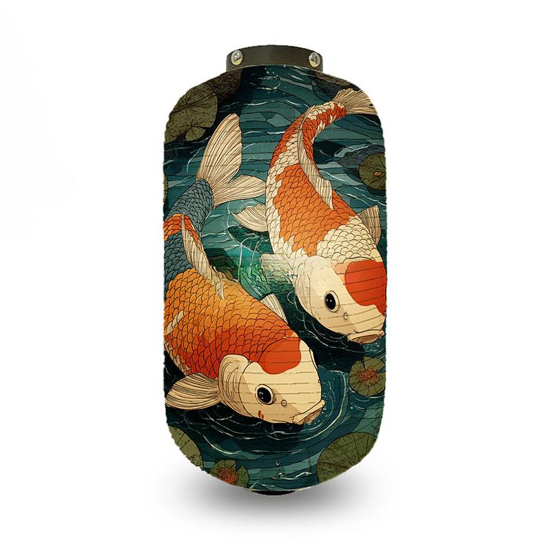 

Ukiyo-e Japanese Koi Fish Pattern Lantern Japanese Style Handmade Paper Lantern Cuisine Izakaya Sushi Restaurant Decor Advertis 20x35cm