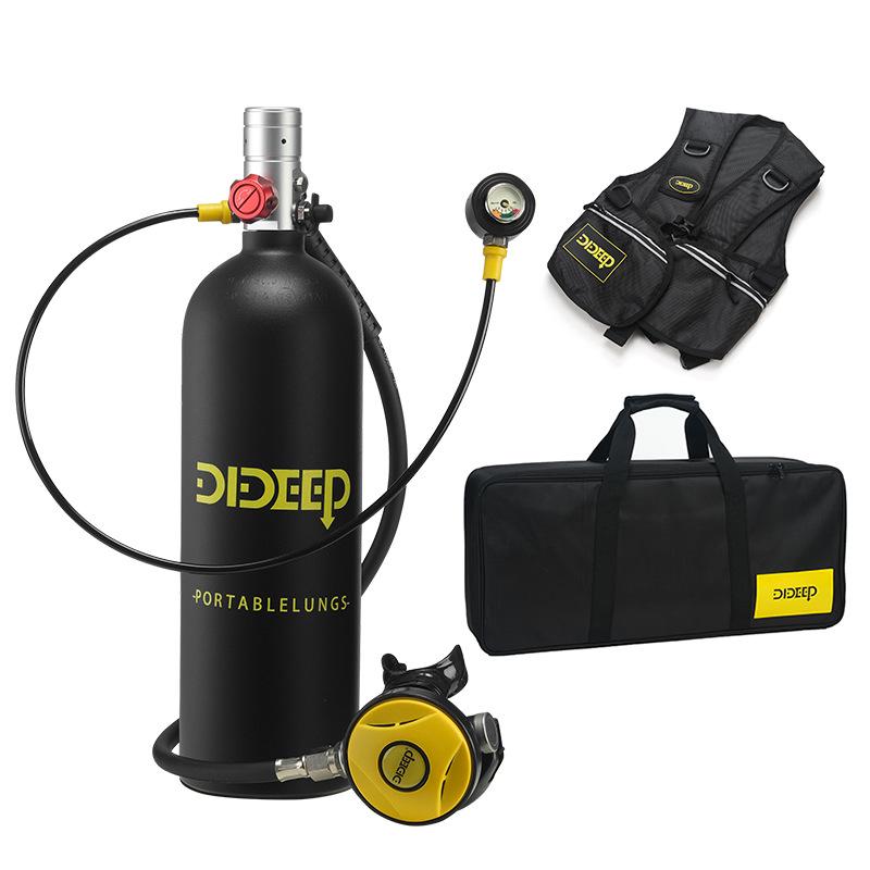 DIDEEP X5000Pro 2L Scuba Diving Equipment with Oxygen Tank & Residual Pressure Gauge