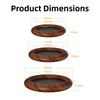 4pcs Non Slip Furniture Leg Pads Wood Grain Color Round Foot Protectors For Sofa Chairs Tables Easy Installation