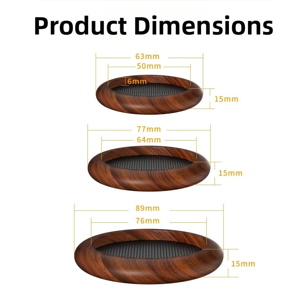 4pcs Non Slip Furniture Leg Pads Wood Grain Color Round Foot Protectors For Sofa Chairs Tables Easy Installation