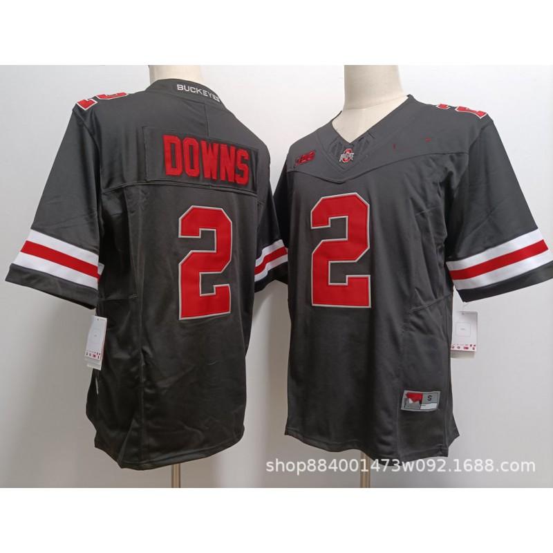 Mens Ohio State Buckeyes Rugby Jersey Training Shirt Cotton Blend Embroidered Football Uniform College Team Practice