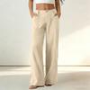 Damen Vintage High Waist Weite Hosen Lockerer Schnitt Lässige Gerade Hosen mit Taschen Geeignet für den Alltag