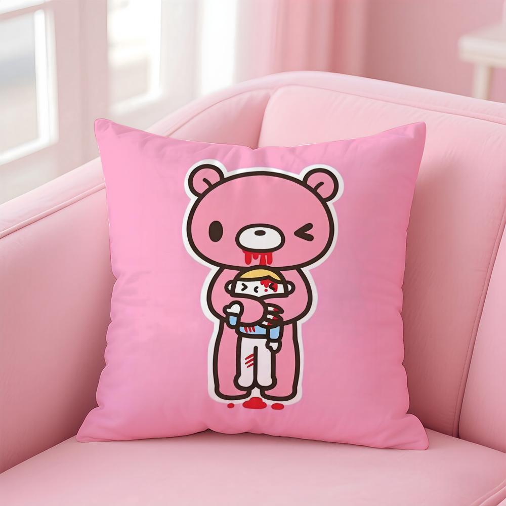 Cartoon G-GloomyS Bear Cushion Cover Home & Car Multi-Scene Pillow Cover - Reversible, Soft & Durable for Daily Use