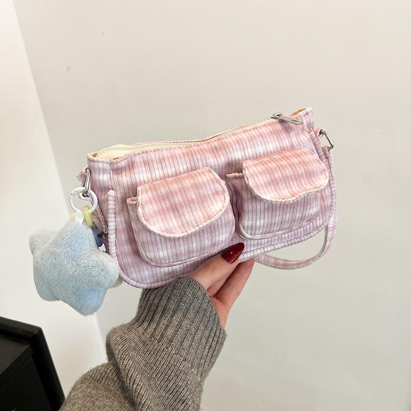 Sweet Plaid Bag, Foreign Style Cute Messenger Bag 2025 New Spring Fresh College Style Shoulder Small Square Bag