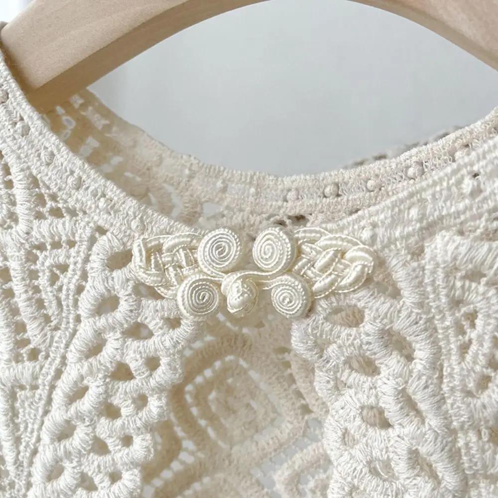 Clothes Accessory Lace Decor Lace Fake Collar Hollow Out Shawl Wrap Ladies Top Collars Detachable Lapel Women