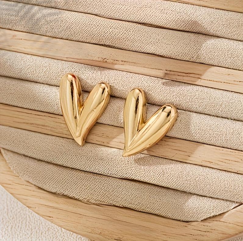 Minimalist Heart-Shaped Earrings: Japanese/Korean-Inspired, Niche Style for Women
