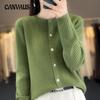 Herfst en winter dames breigoed mode casual effen kleur print lange mouwen ronde hals trui