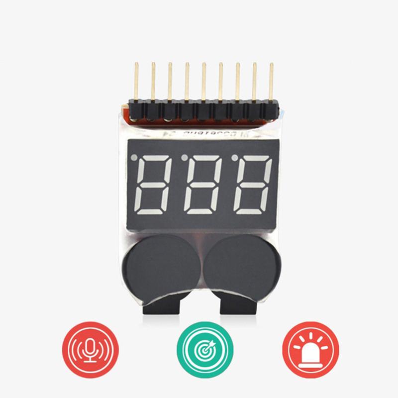 For 1S/2s/3s/4s/5s/6s/7s/8s Low Voltage Buzzer Alarm Lipo Battery Voltage Indicator Tester Wholesale Price for 3.7v 7.4v 11.1v