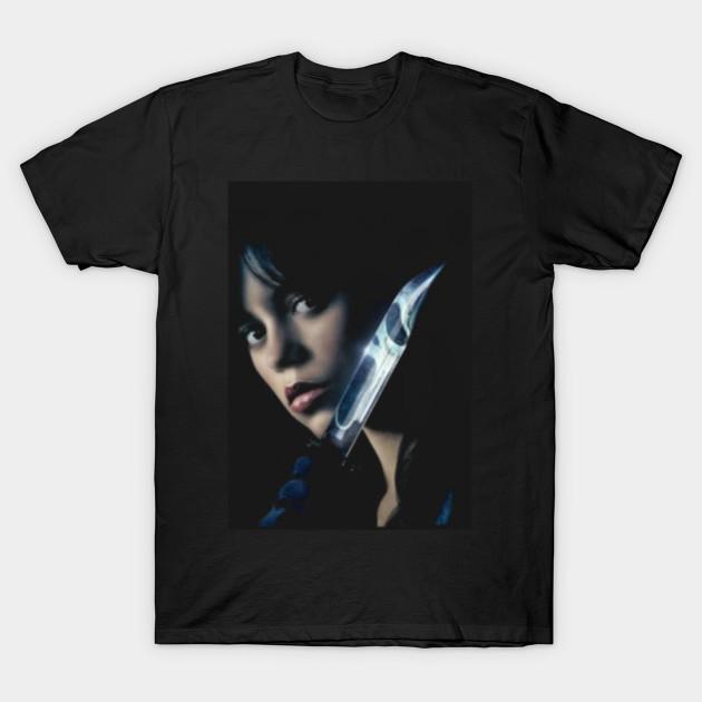 

Men Black Print T-shirt Jenna - Ortega No-Cut Transfer Paper Print Cotton Tshirt L чорний