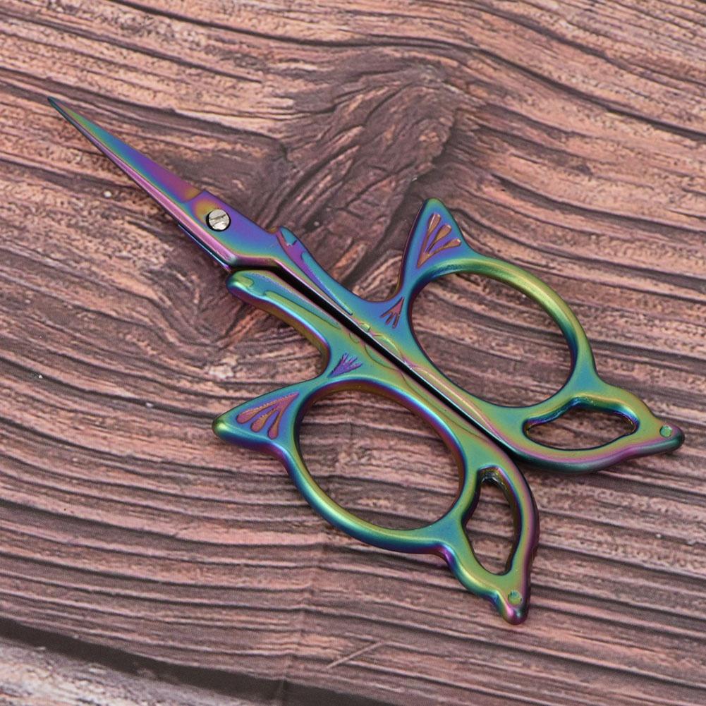 1pc Antique   Stainless Steel Tailor Scissors Household   Sewing Accessories (Gold)