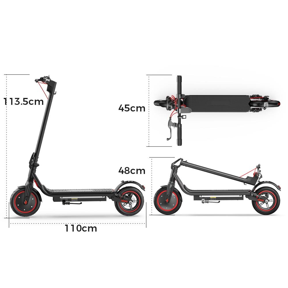 Iscooter W7 Mountain Electric Scooter For Adult 36V10.4Ah Battery 650W Motor E-Foldabe Scooter 8.5 Inch Off-Road Tires Urban Commuting EScooter