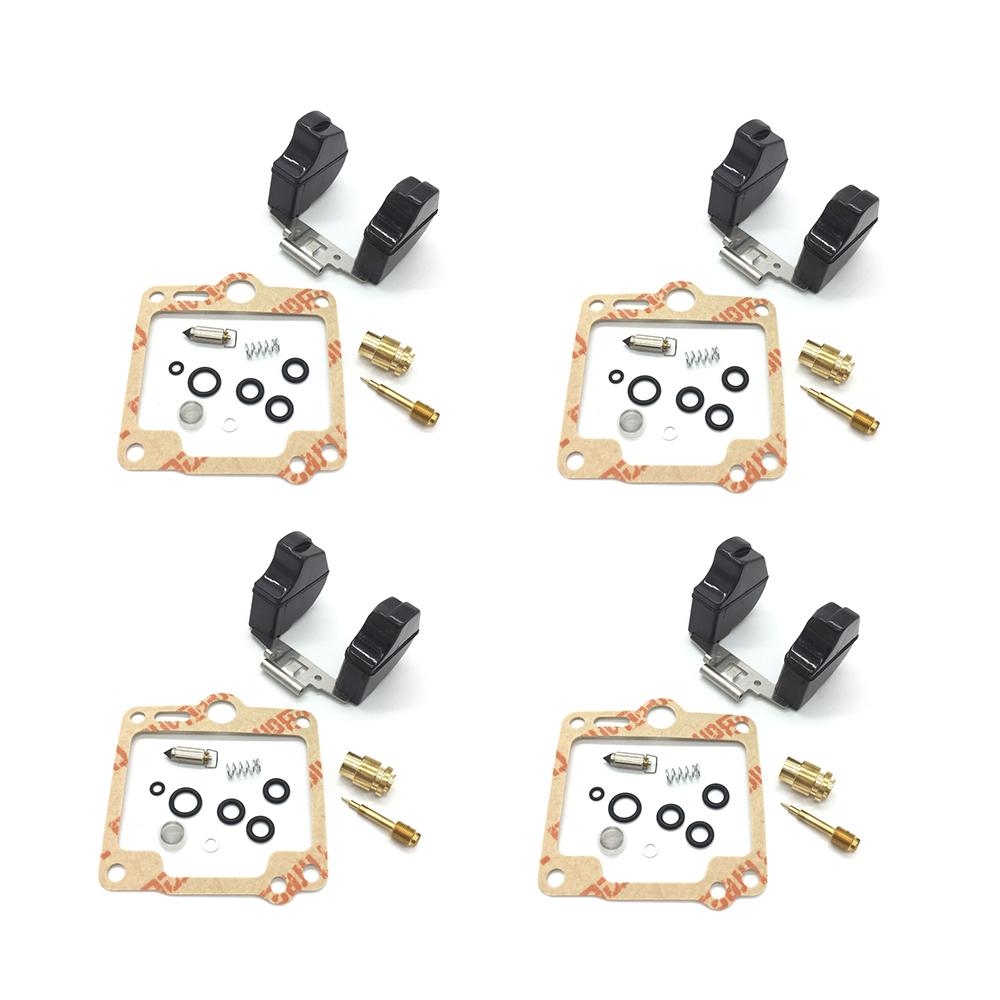 4 Sets Carburetor Carb Rebuild Repair Kit & Float For Yamaha Fj1200 1988-1992
