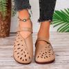 Fashion Hot Sale 2025 Summer Round Toe Women's Soft Bottom Flats Classics Shallow Outdoor Flats for Women Hollow Daily Plus Size Shoes