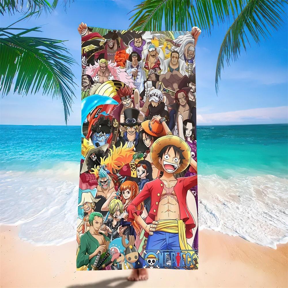 New Anime Character Printed Microfiber Beach Towel Quick Dry Water Absorbent Bath Towel
