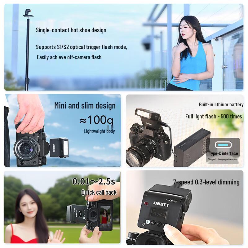 JINBEI HI-4 MINI Hot Shoe Flash Light