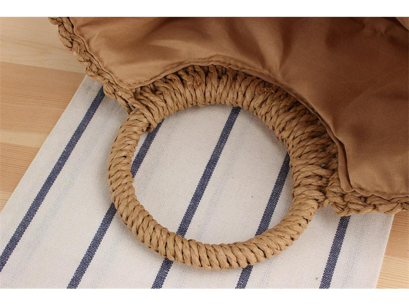 Minimalist Half-Moon Handmade Woven Beach Bag