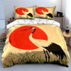 Elegant Crane Art Decor Set Soft Comfortable Duvet Cover Bedding Set Included 1*Duvet Cover & 2*Pillowcases, Gift