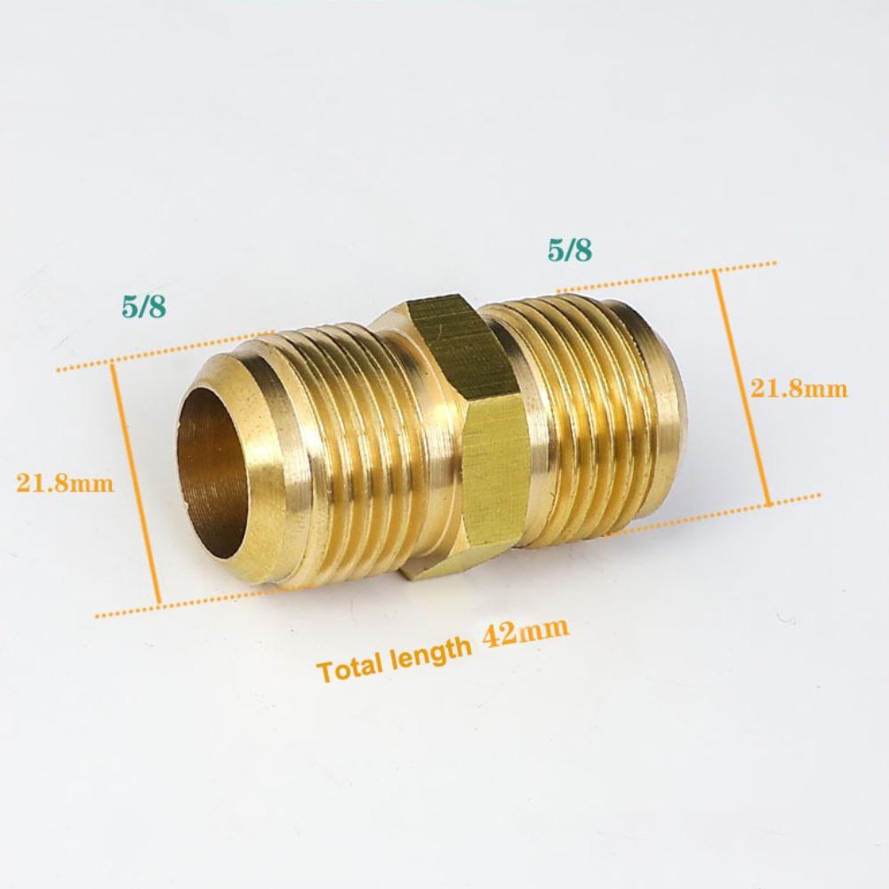 New Male to Male Brass Pipe Fitting Connector 1/4" 3/8"1/2" Straight Flare Connector 5/16" 5/8" 3/4" Union Brass Tube Coupler