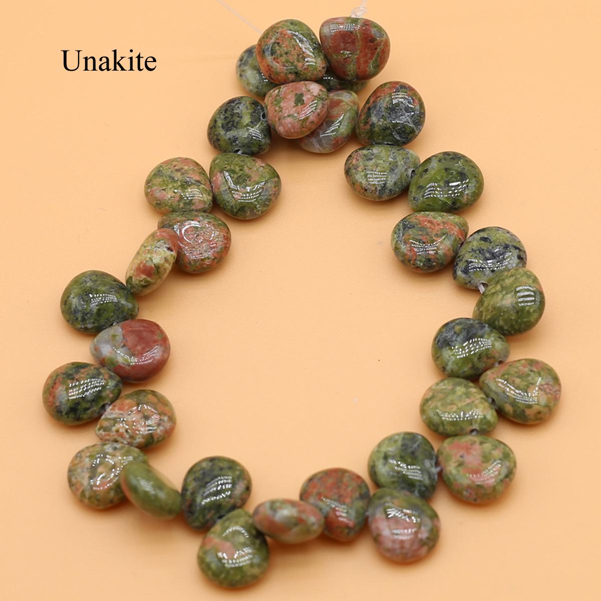 

32 шт./нитка, бусины из натурального камня с горизонтальным отверстием, ручная работа в форме капли, хрустальный агат, свободные бусины-разделители для изготовления ювелирных изделий, аксессуары «сделай сам», 10x12 мм 32Pcs/Strand,10x12mm