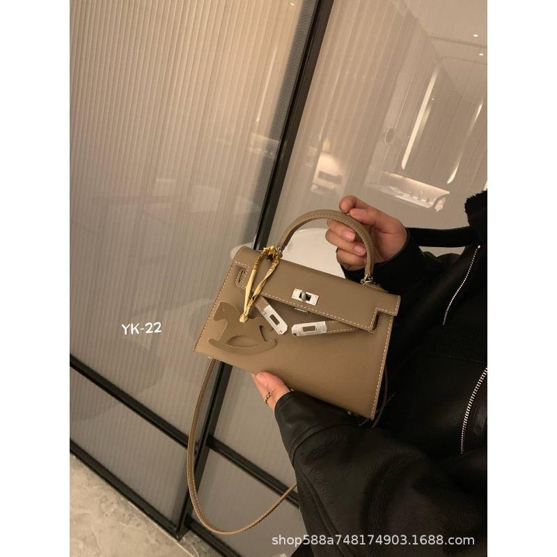 Modische Leder Mini Kelly Tasche Handtasche Damen Neu Vielseitig Exquisit Umhängetasche Kleine Tasche