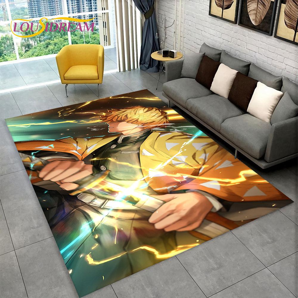 

Килимок у стилі аніме Demon Slaye, килимок із мультфільмом для вітальні, дитяча спальня, диван, килимок, дитяча гра, нековзний килимок 40x60cm(15x23in)