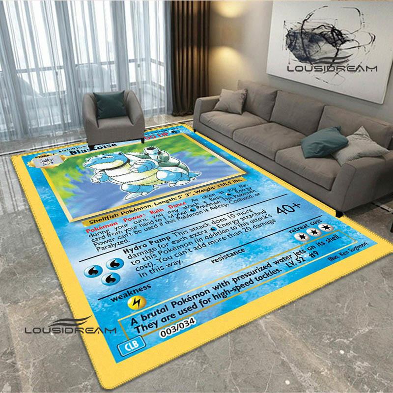 Cartoon Pokémon Trading Card Game Print carpet Non-slip carpet carpets for living room area rug Door pad anime rug birthday gift