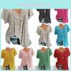 Stylish Women V Neck Floral Tee T-shirts With Plus Size Options For Summer Comfort