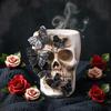 Halloween Butterfly Skull Resin Craft Vase, Tabletop Decoration Item, Decorative Statue, Arrangement Decoration Accessory