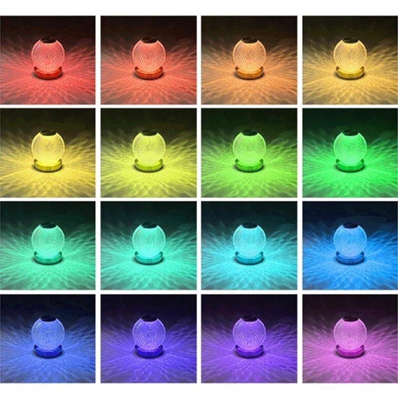 Creative Acrylic Spherical Table Lamp Bedroom Bedside Dimmable Night Desk Rechargeable for Bedroom Bar Restaurant Coffee Shop